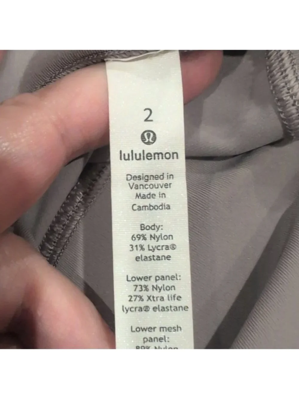 Lululemon Wunder Under Crop HR *Roll Down Scallop Full-On Luxtreme 23